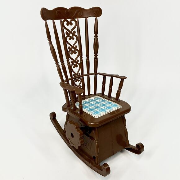 Vintage 1970 Barbie Brown Musical Rocking Chair Sears Exclusive Works! - Picture 1 of 7